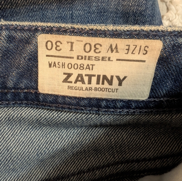 Diesel Zatiny Men's Button Fly Blue Jeans Size 30x30 - Picture 8 of 10